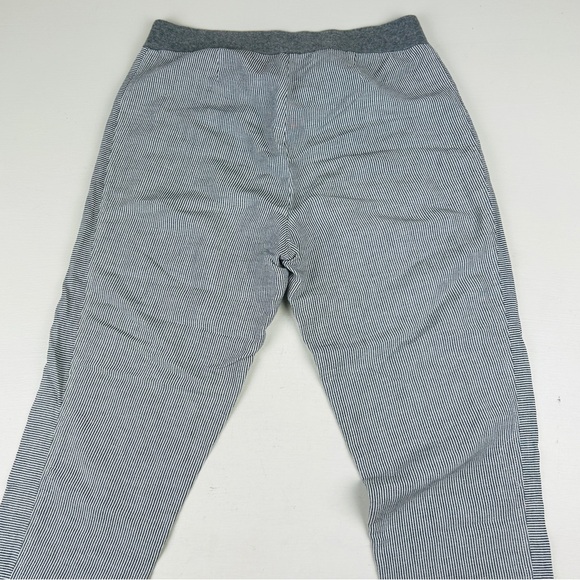 J. Jill Linen Pants Pull On Linen Elastic Crop Beach Coast Hickory Striped - Picture 3 of 8